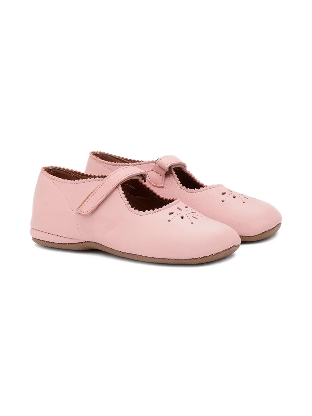 Pèpè leather ballerina shoes Roze