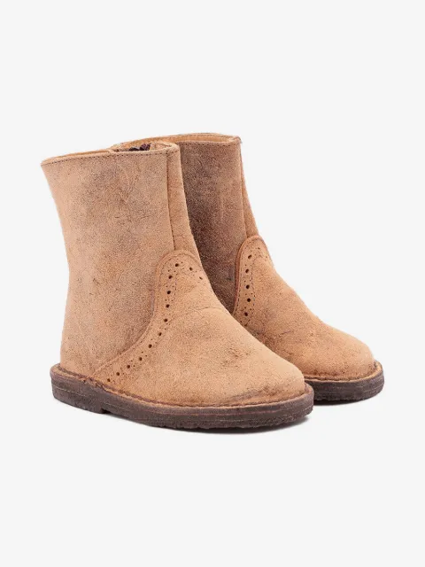 Pèpè Dylan zip-detail brogue boots