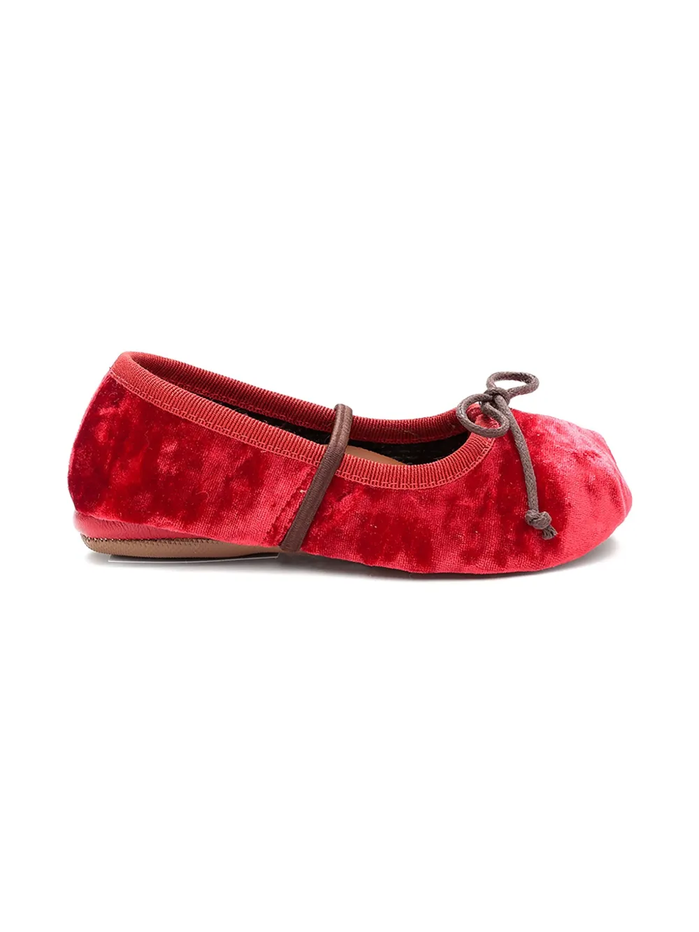 Pèpè velvet bow ballerinas - Rood