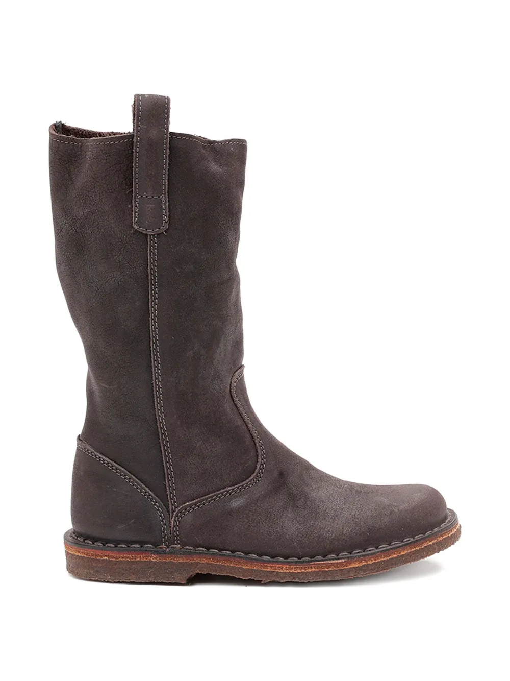 Pèpè Joanne calf-leather pull-on boots Grey