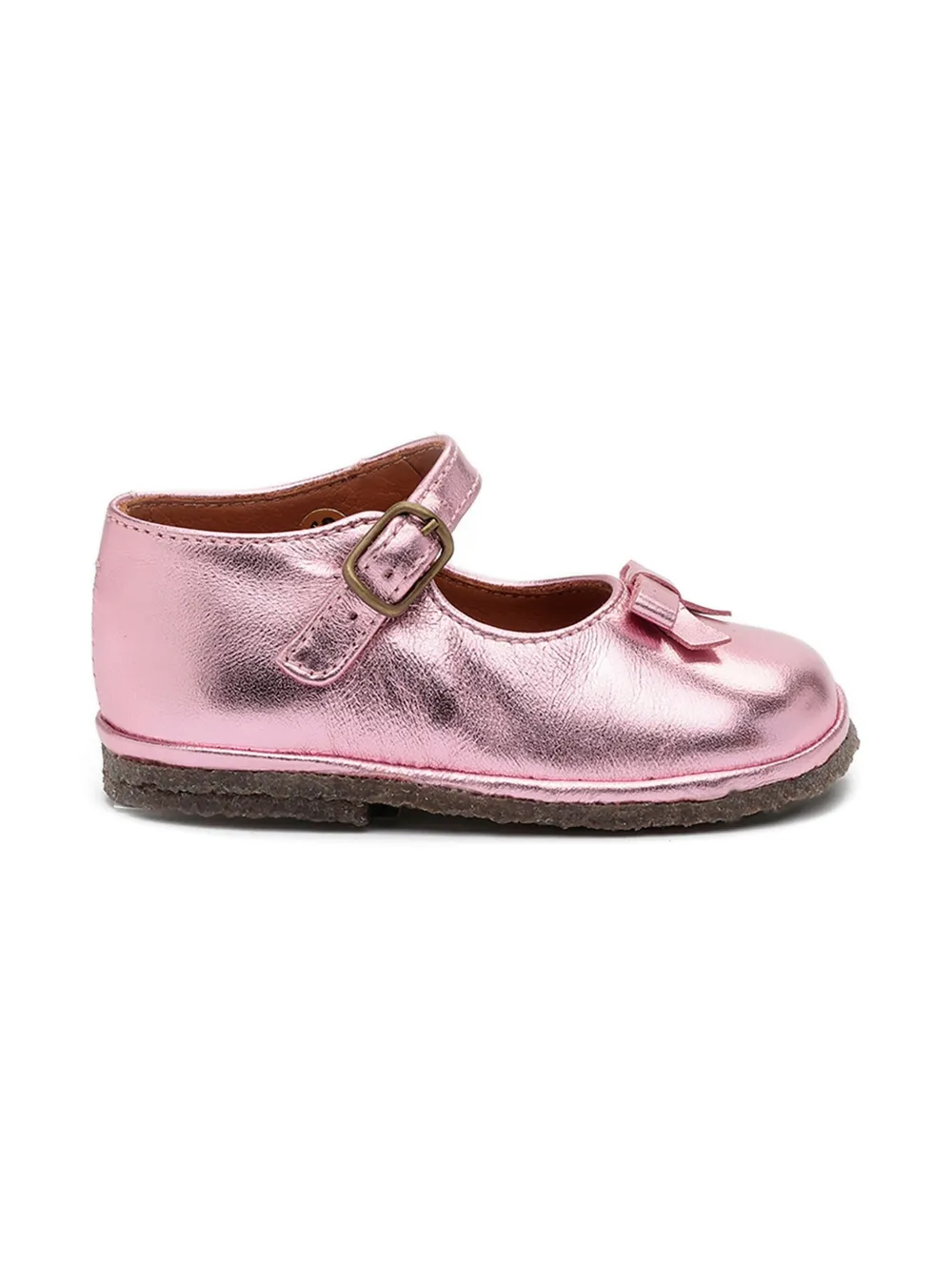 Pèpè Metallic ballerina's met strikdetail Roze