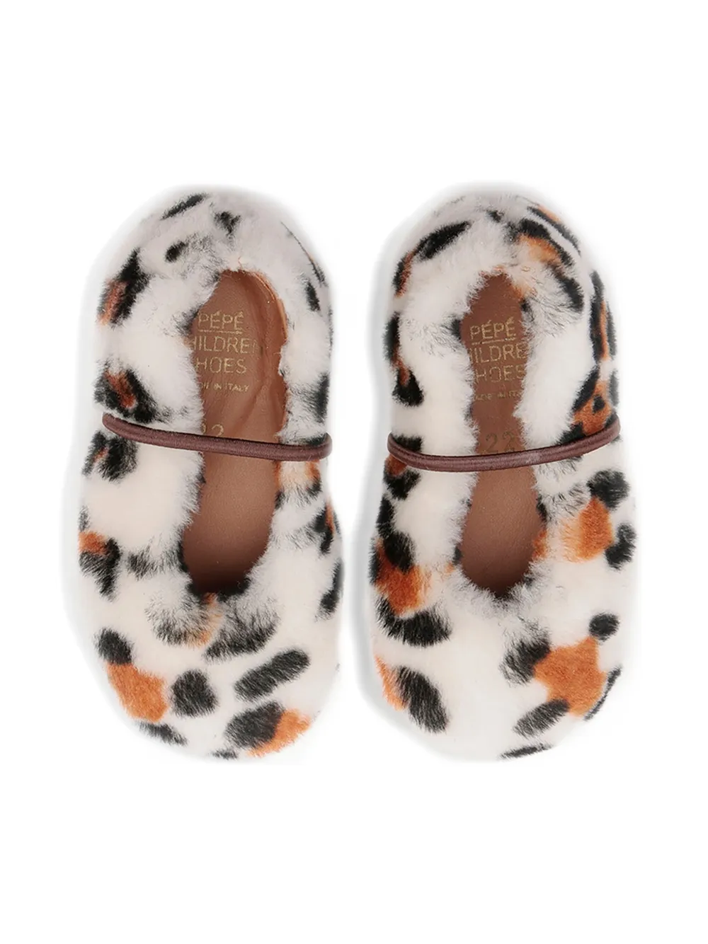 Pèpè Lammy slippers met luipaardprint Wit