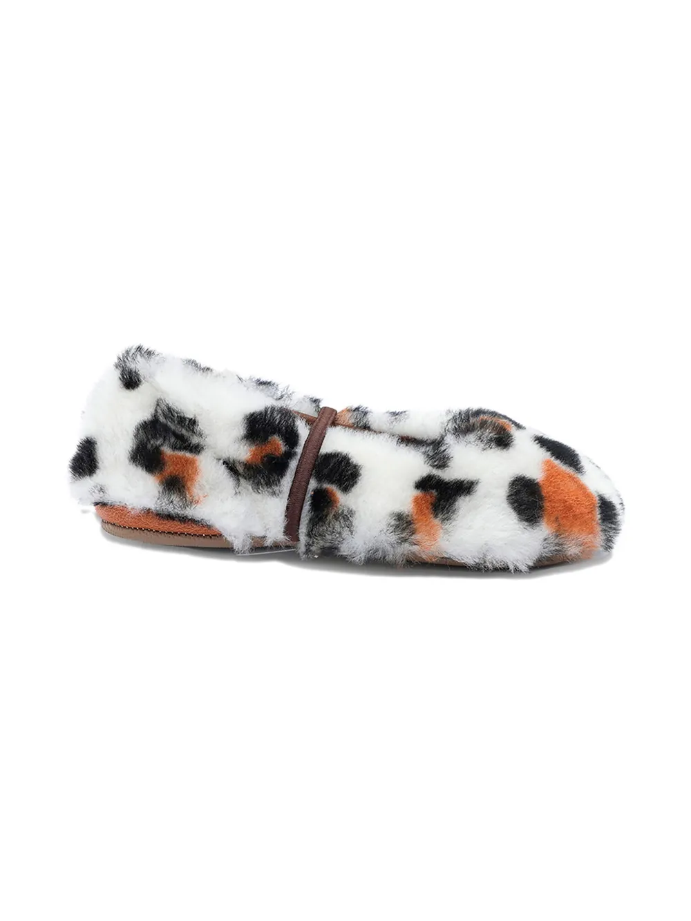 Pèpè Lammy slippers met luipaardprint Wit
