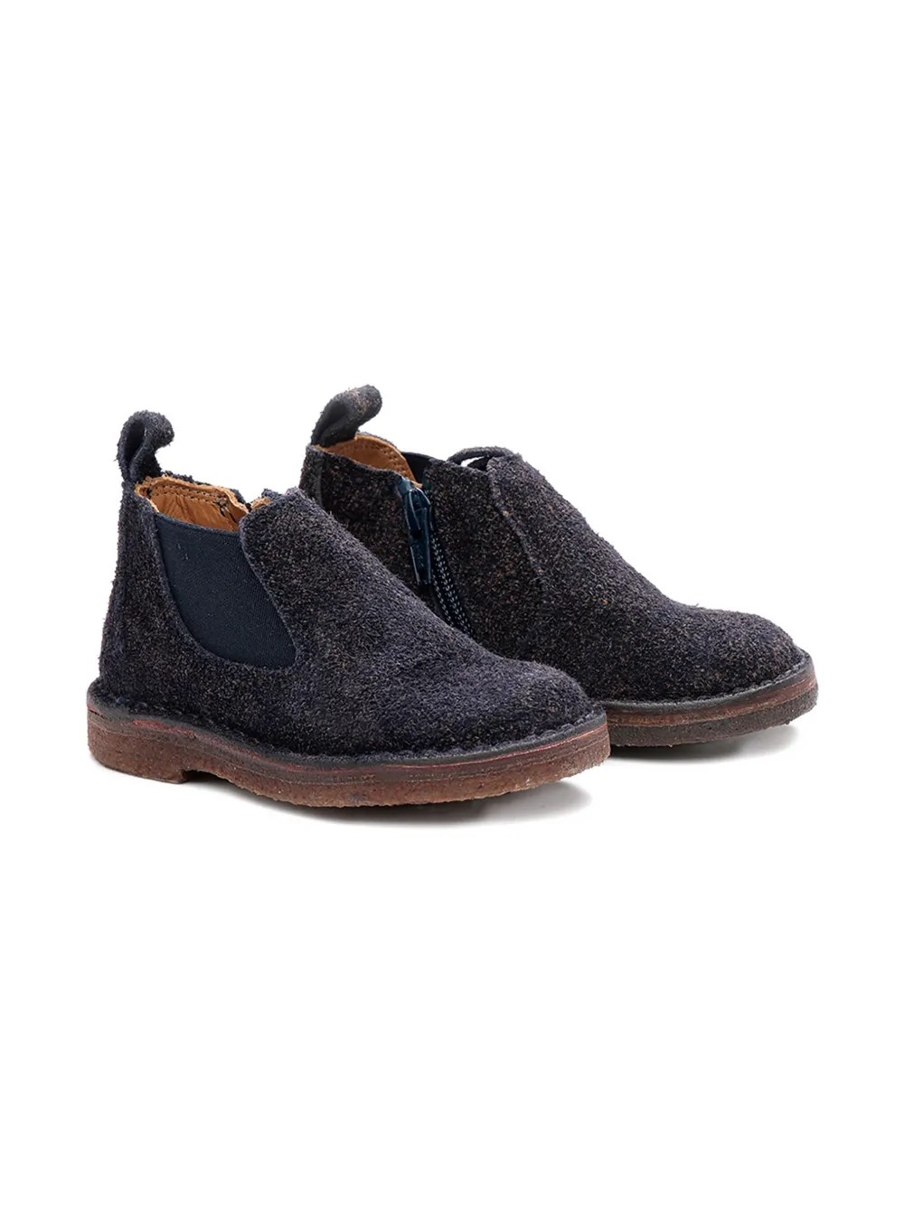 Pèpè zip-fastening suede boots - Blauw