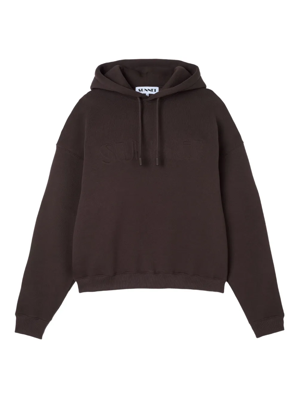 Sunnei logo-embossed hoodie | Brown | Image 1