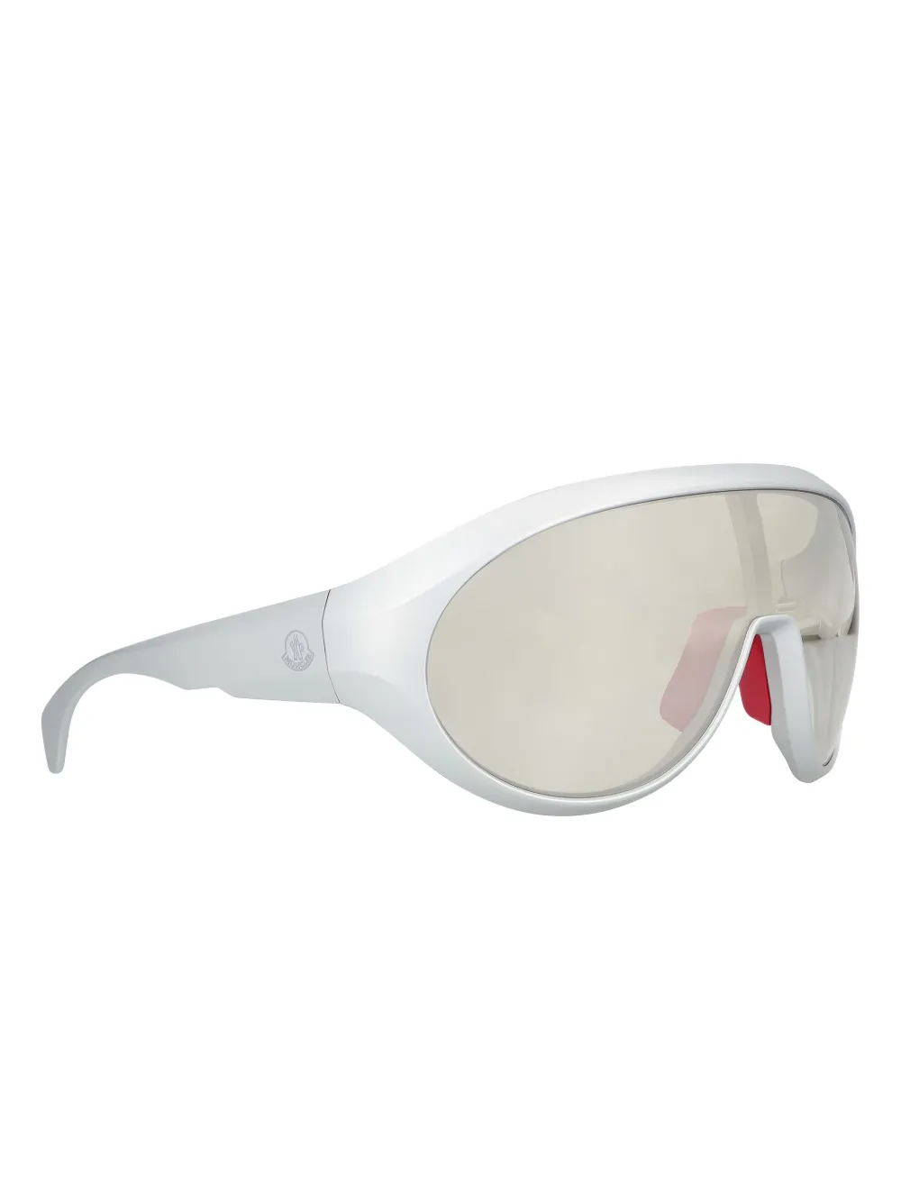 Moncler Contrast zonnebril met ovalen montuur Grijs