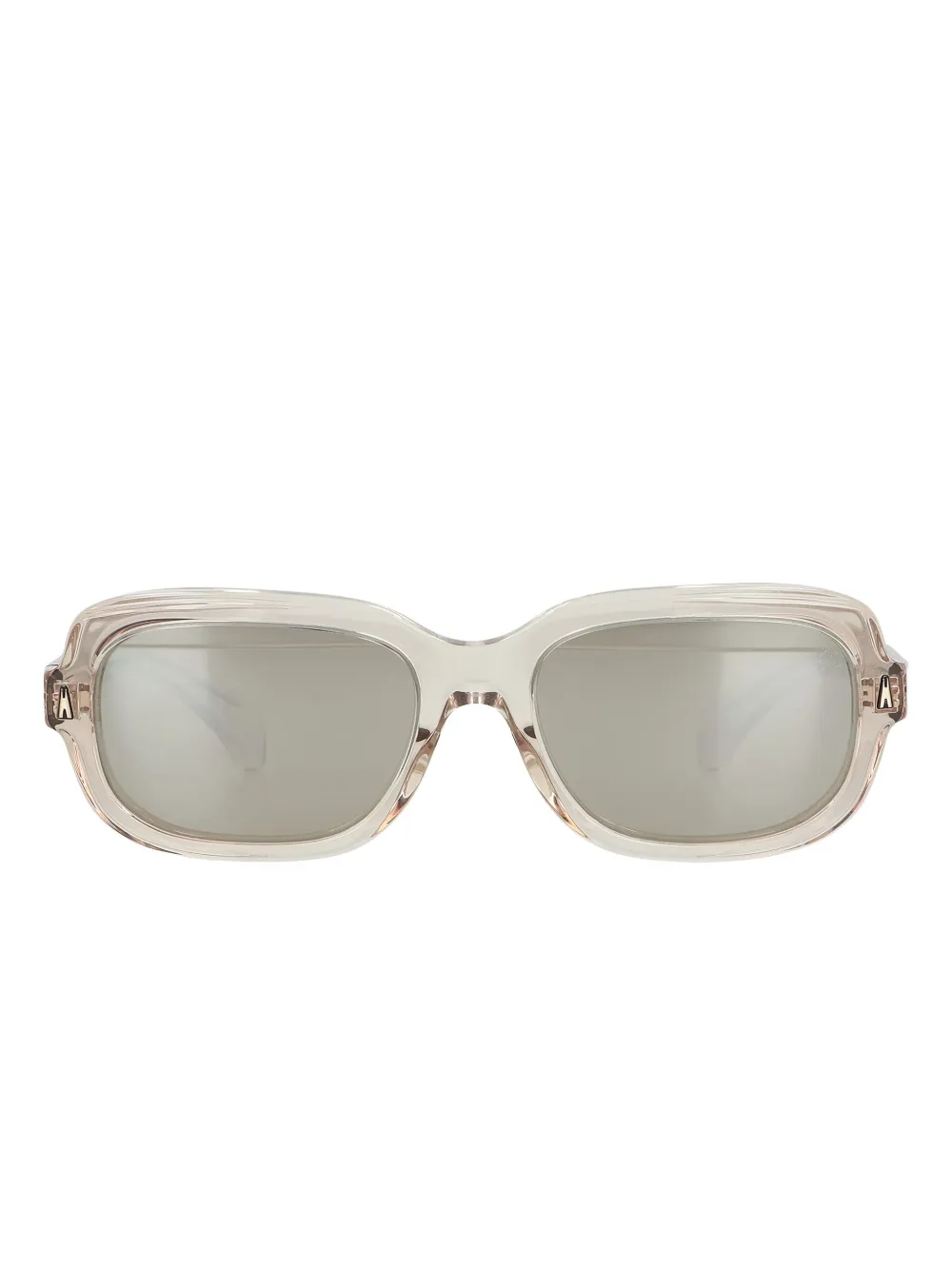 Moncler Suntrap Rectangular frame sunglasses Beige