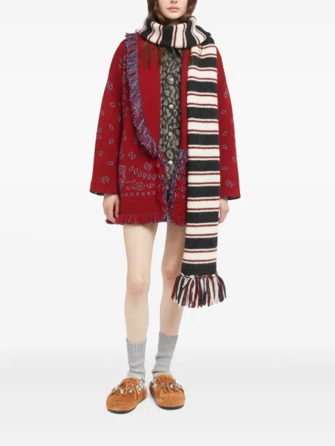Alanui striped fringed scarf