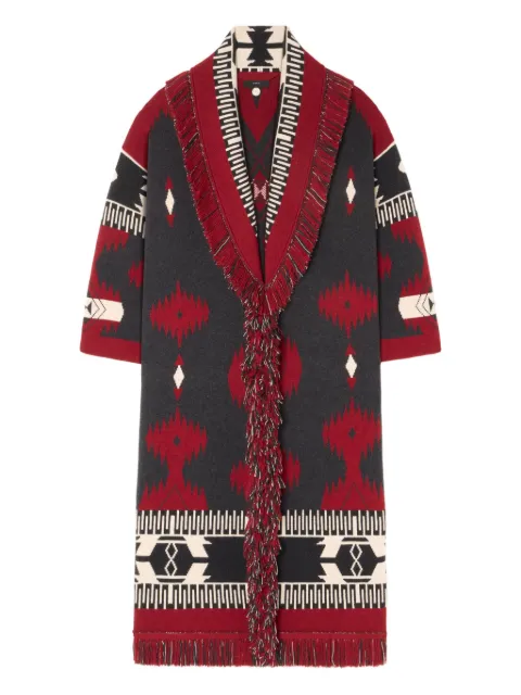 Alanui Icon jacquard fringed coat