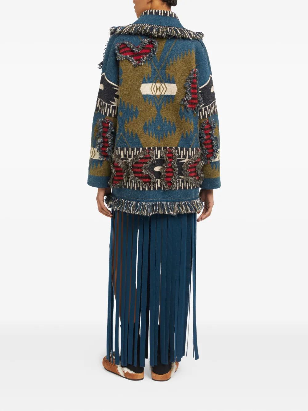 Alanui Grunge Anthem Cardigan In Multi