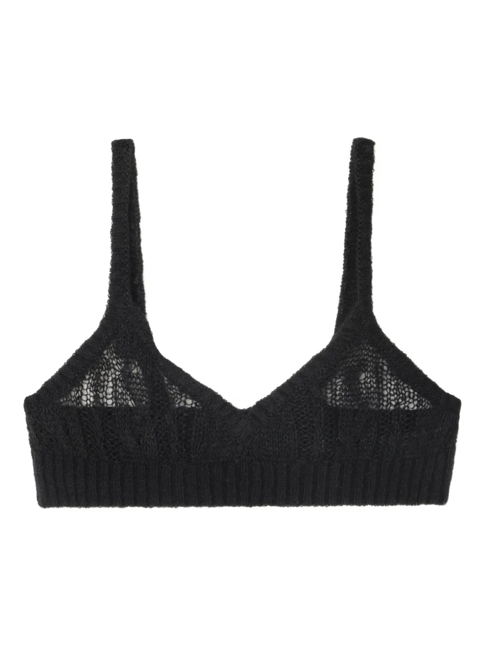 Alanui Desert Drift open-knit wool top | Black | Image 1