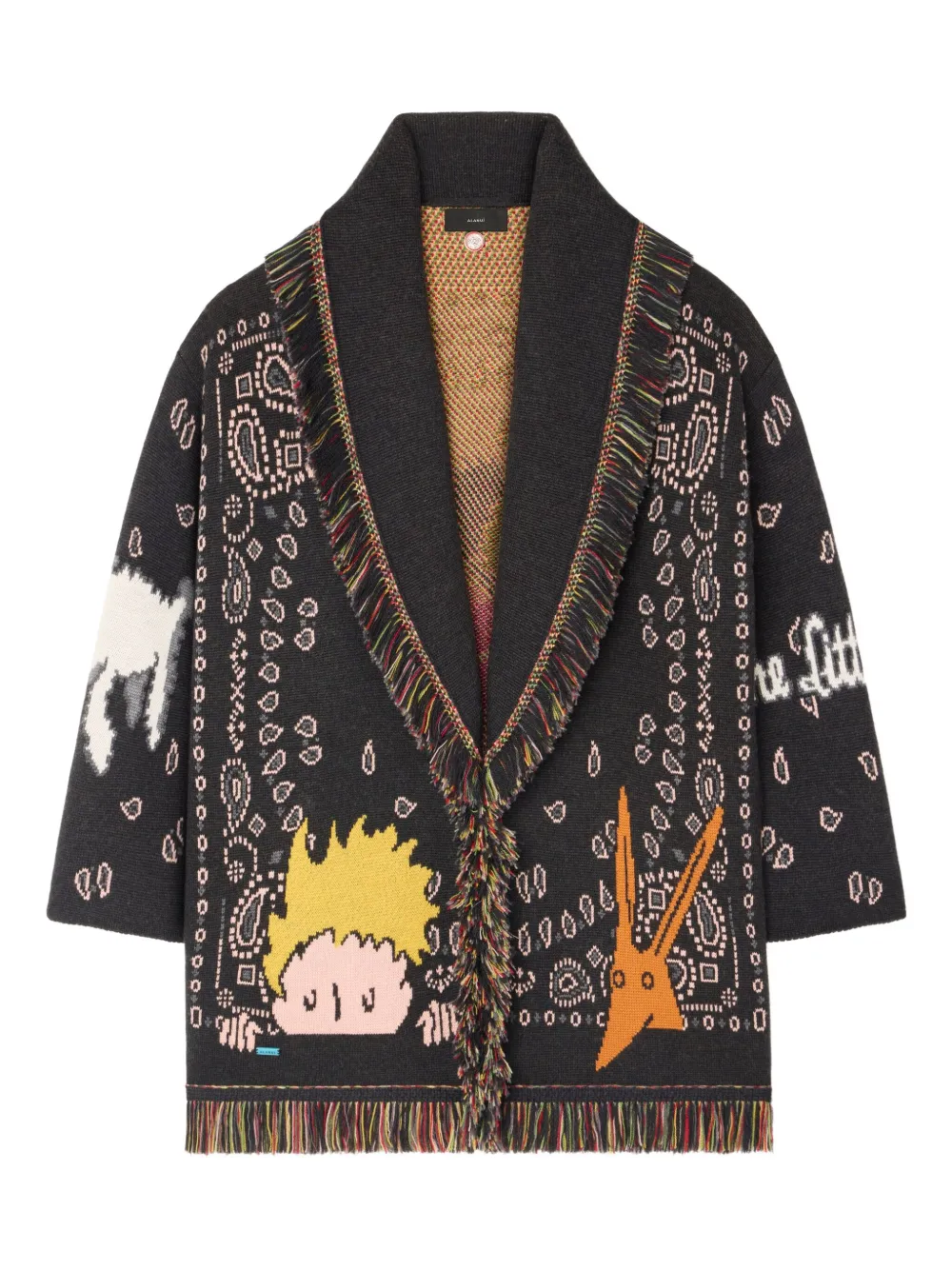 Alanui Little Prince Cardigan Mit Bandana-fransen In Multi