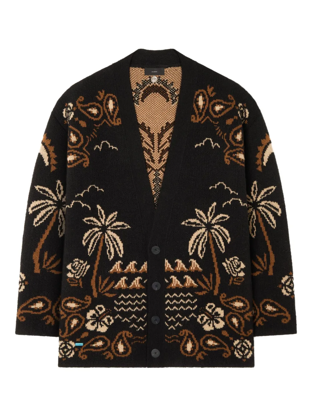 Alanui Glimpse of Eden vest met paisley-print Zwart