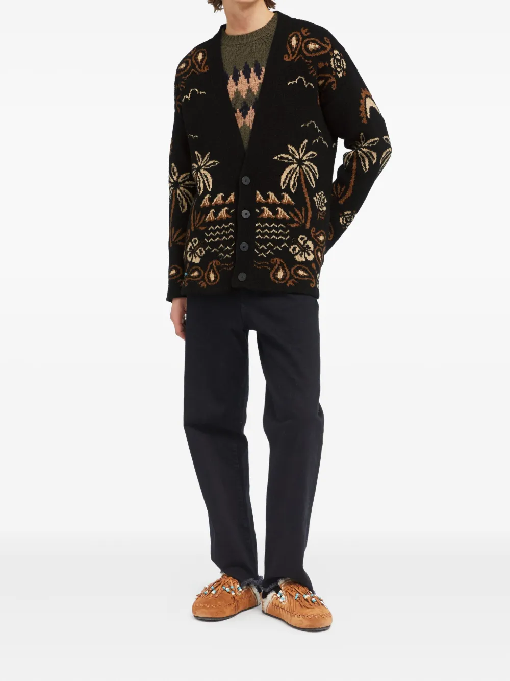 Alanui Glimpse of Eden vest met paisley-print Zwart