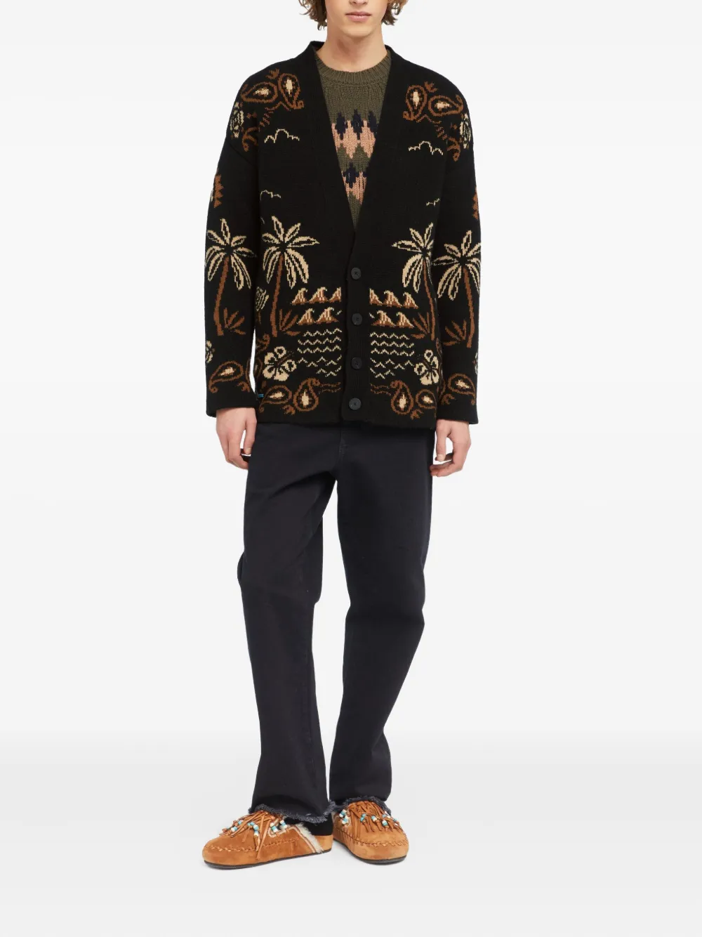 Alanui Glimpse of Eden vest met paisley-print Zwart