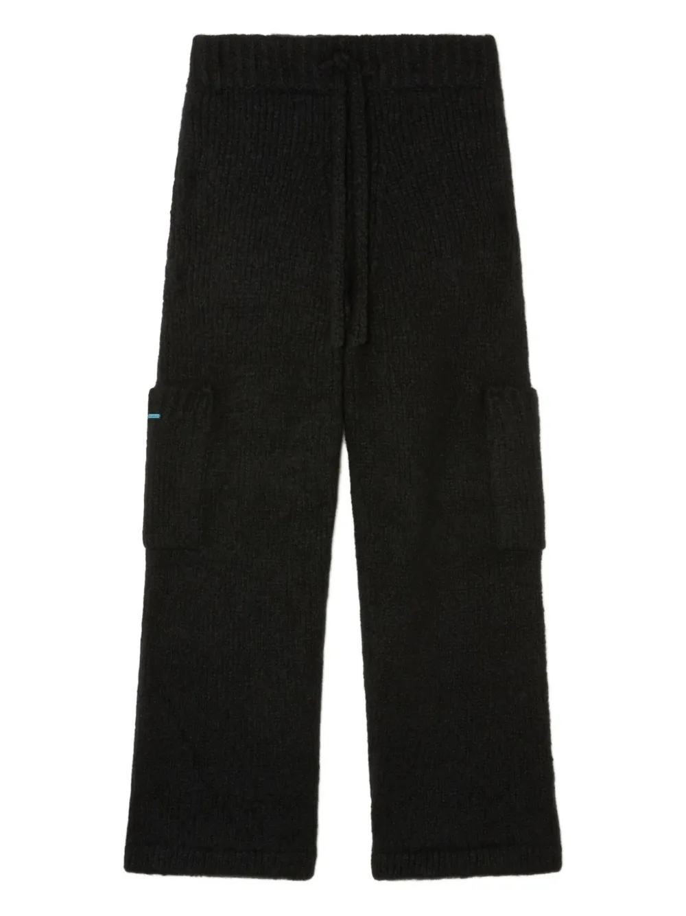 drawstring knitted trousers
