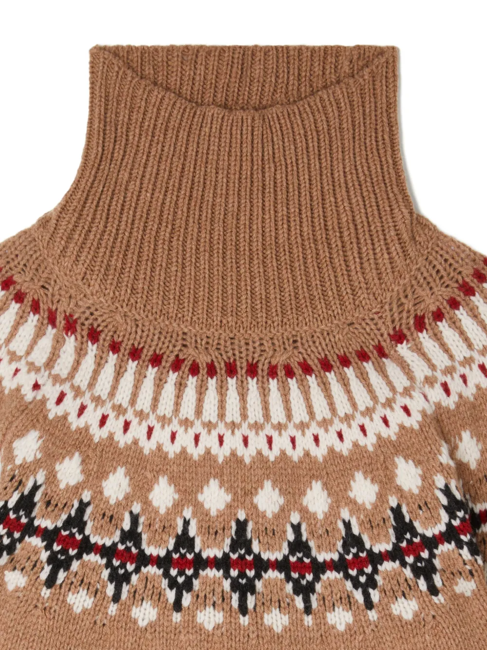 Alanui Sweet Winter Fairisle coltrui Bruin