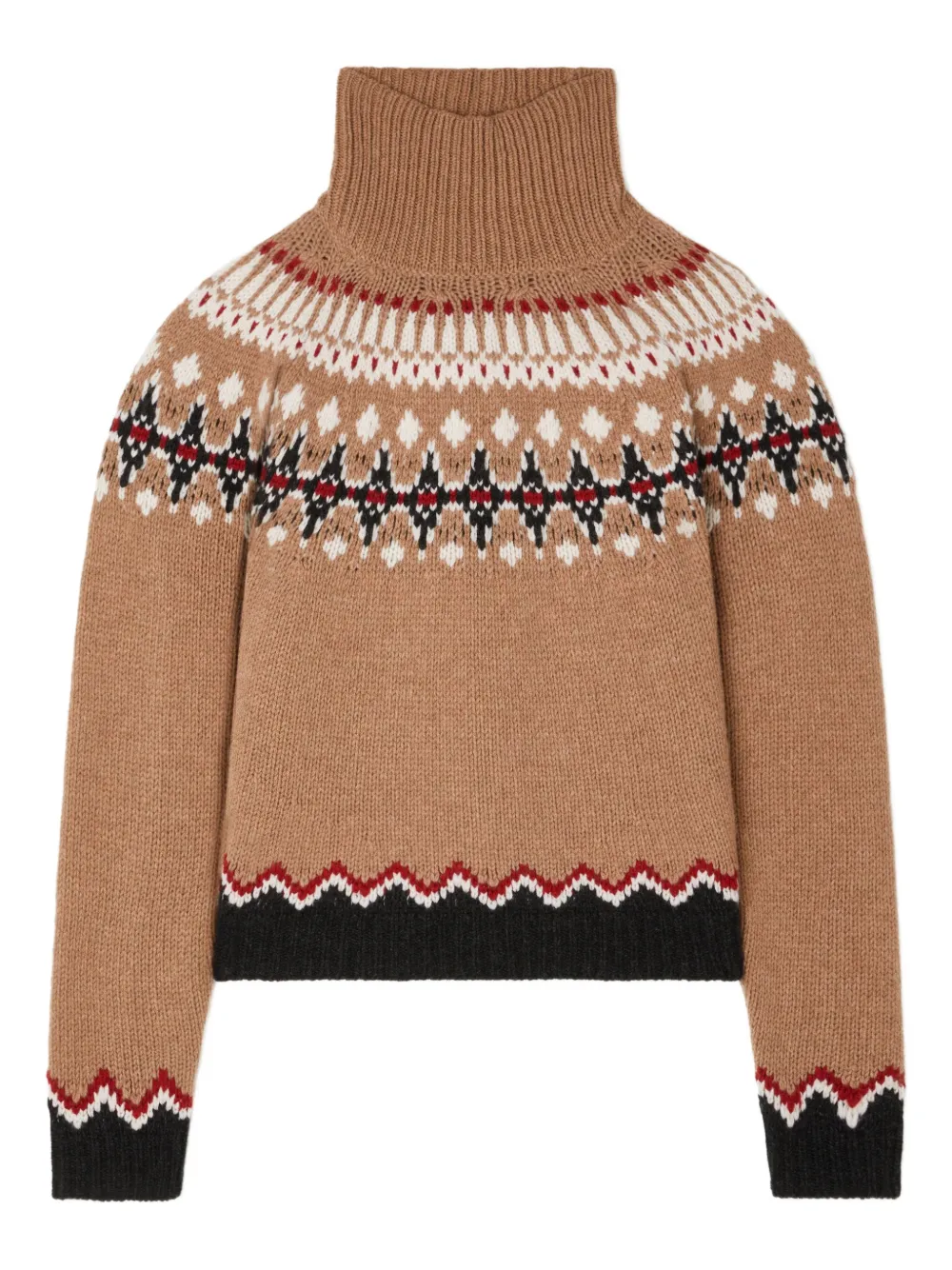 Alanui Sweet Winter Fairisle coltrui Bruin