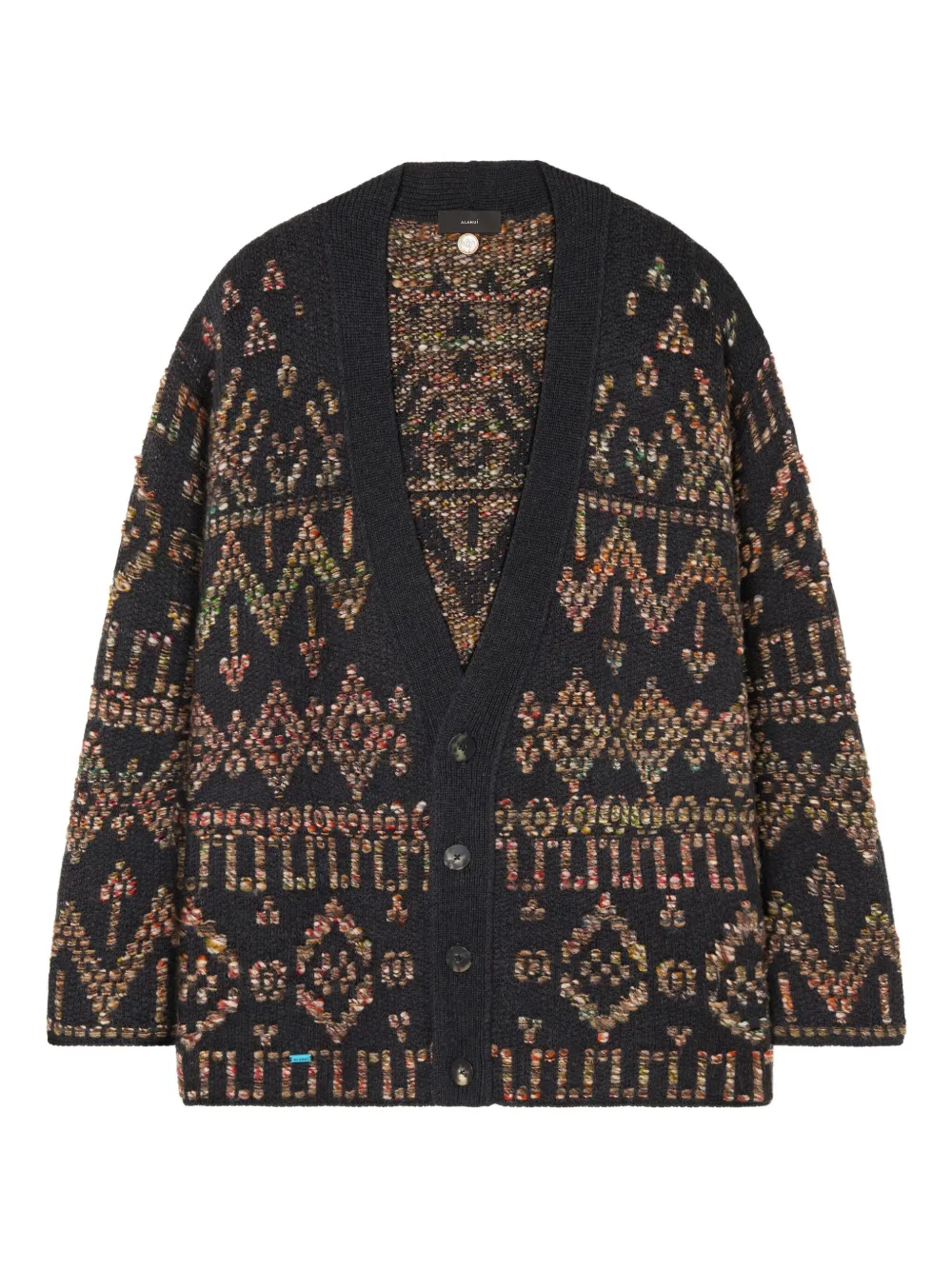 Alanui Grunge Beat patterned cardigan | Black | Image 1