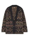 Alanui Grunge Beat patterned cardigan - Black