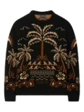 Alanui Glimpse of Eden palm-tree intarsia sweater - Black