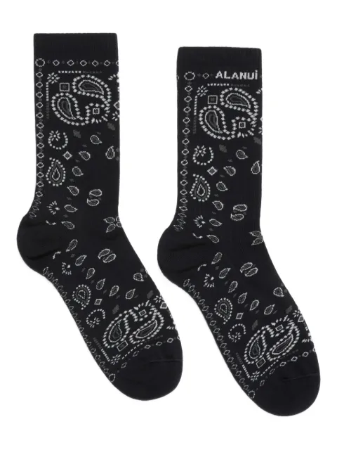 Alanui bandana-intarsia socks