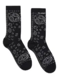 Alanui bandana-intarsia socks - Black