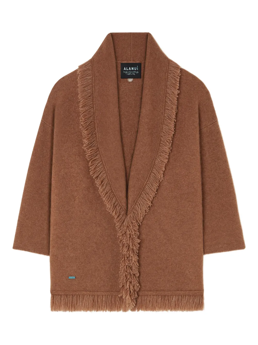 Alanui Finest fringed belted cardigan Bruin