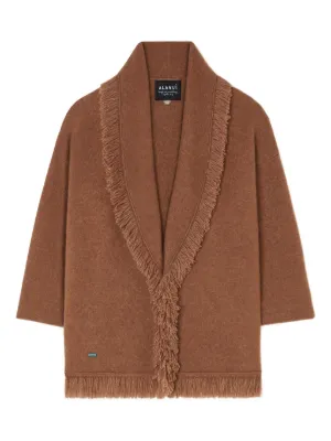 【ALANUI】fringed wool and cotton-blend jacquard コート ALANUI The Explosion of Nature fringed wool and cotton-blend