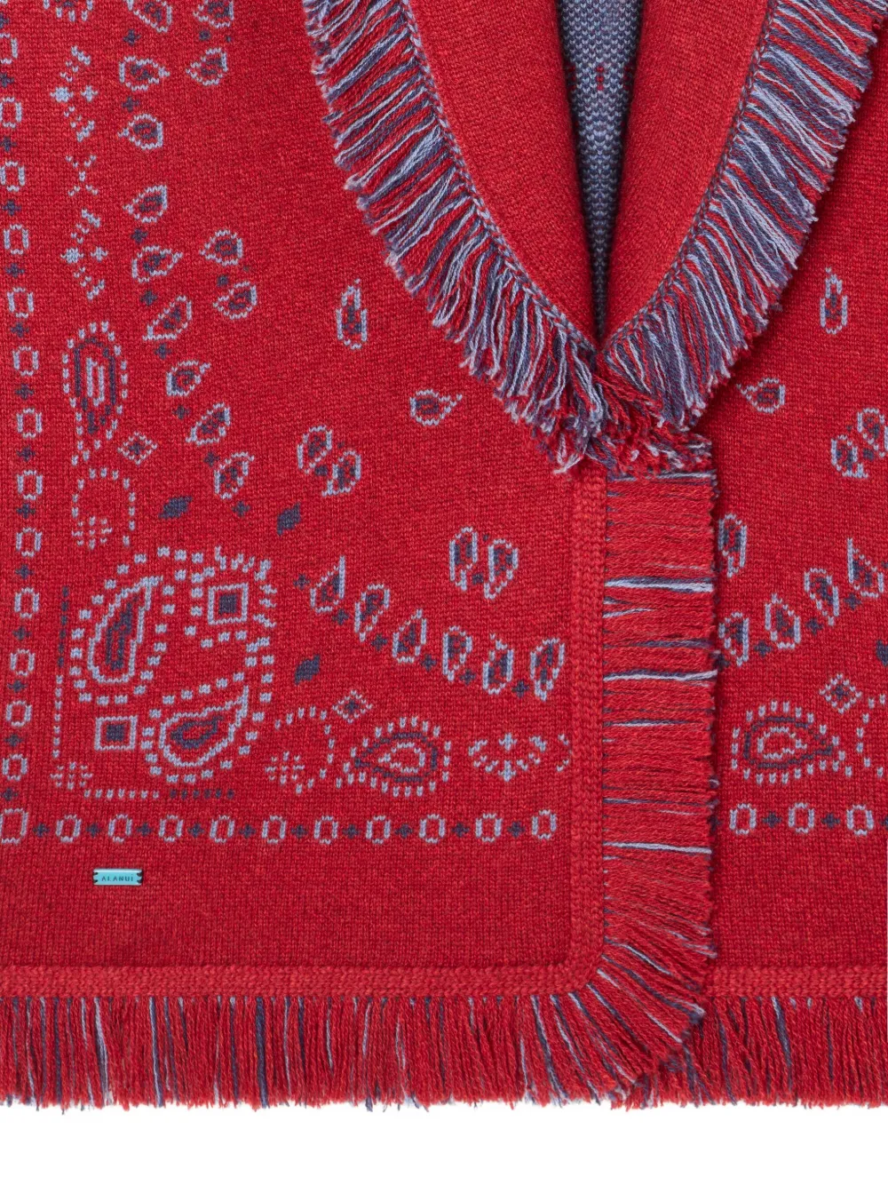 Alanui Vest met bandana-jacquard en franje Rood