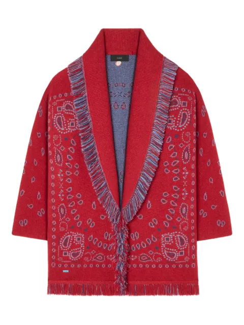 Alanui bandana-jacquard fringe cardigan