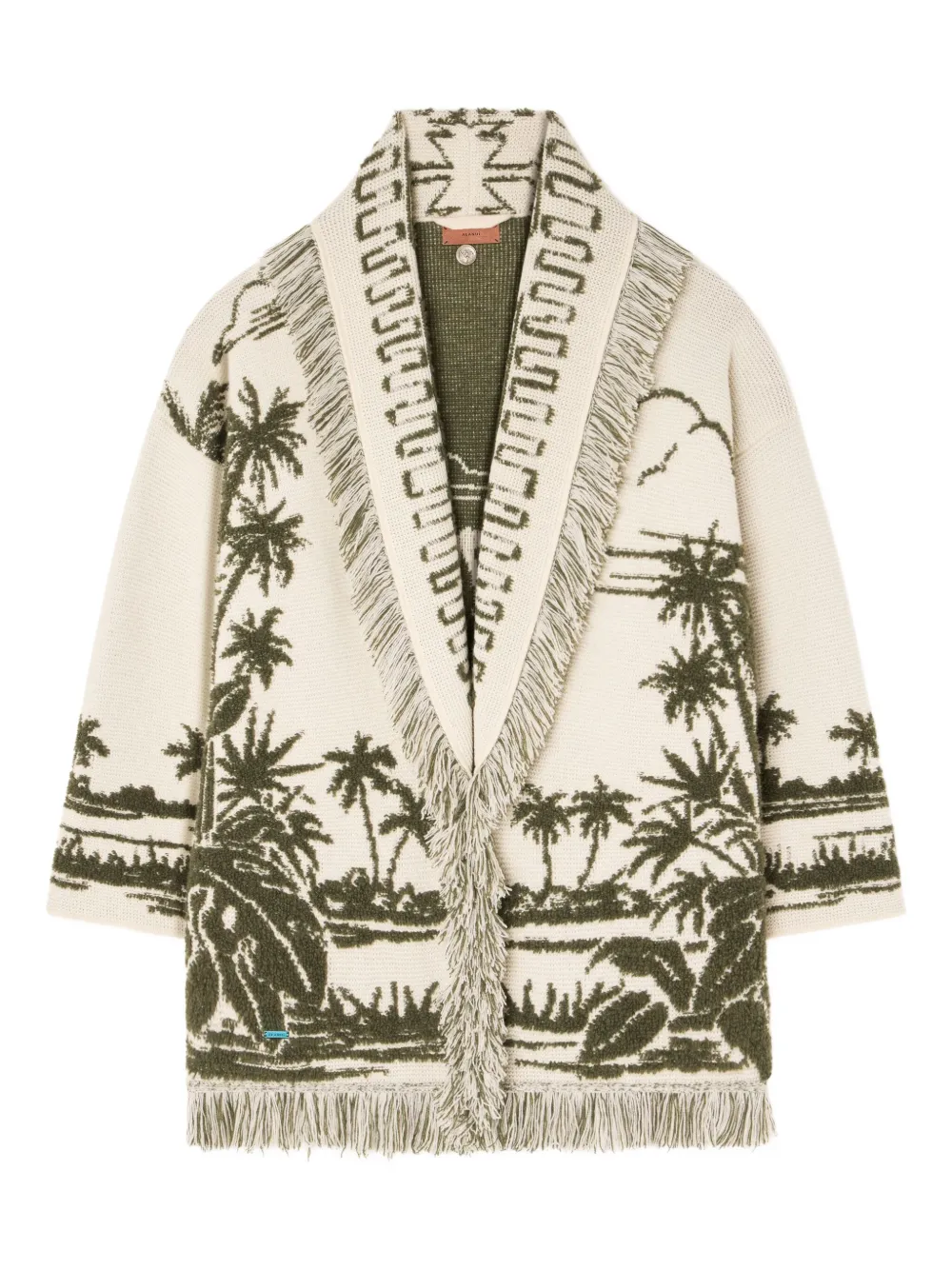 palm-tree fringe cardigan