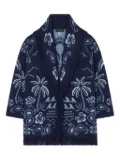 Alanui palm-tree fringed cardigan - Blue