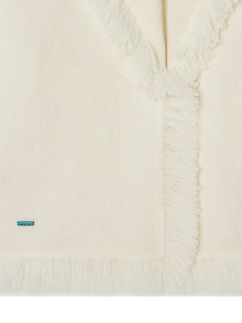 Alanui Finest fringed shawl-collar cardigan Wit