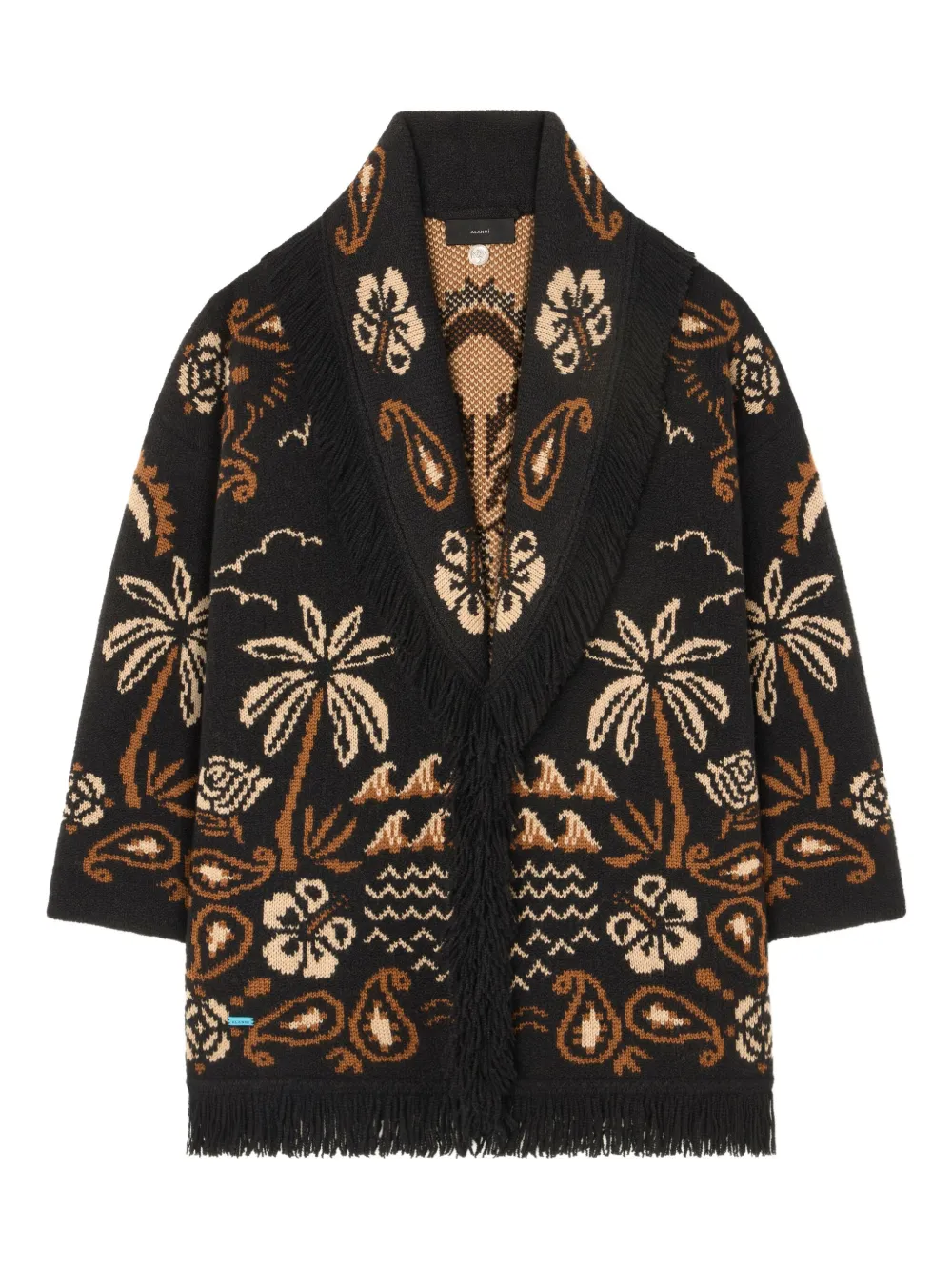 palm-tree fringe cardigan