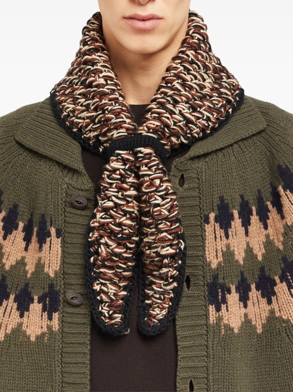 Alanui Gebreide wollen foulard Zwart
