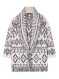 Alanui Grunge Beat cardigan - White