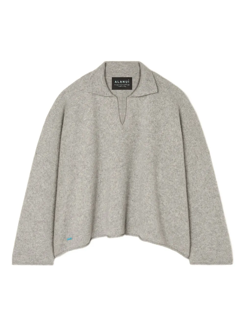 Alanui ribbed polo neck top | Grey | Image 1