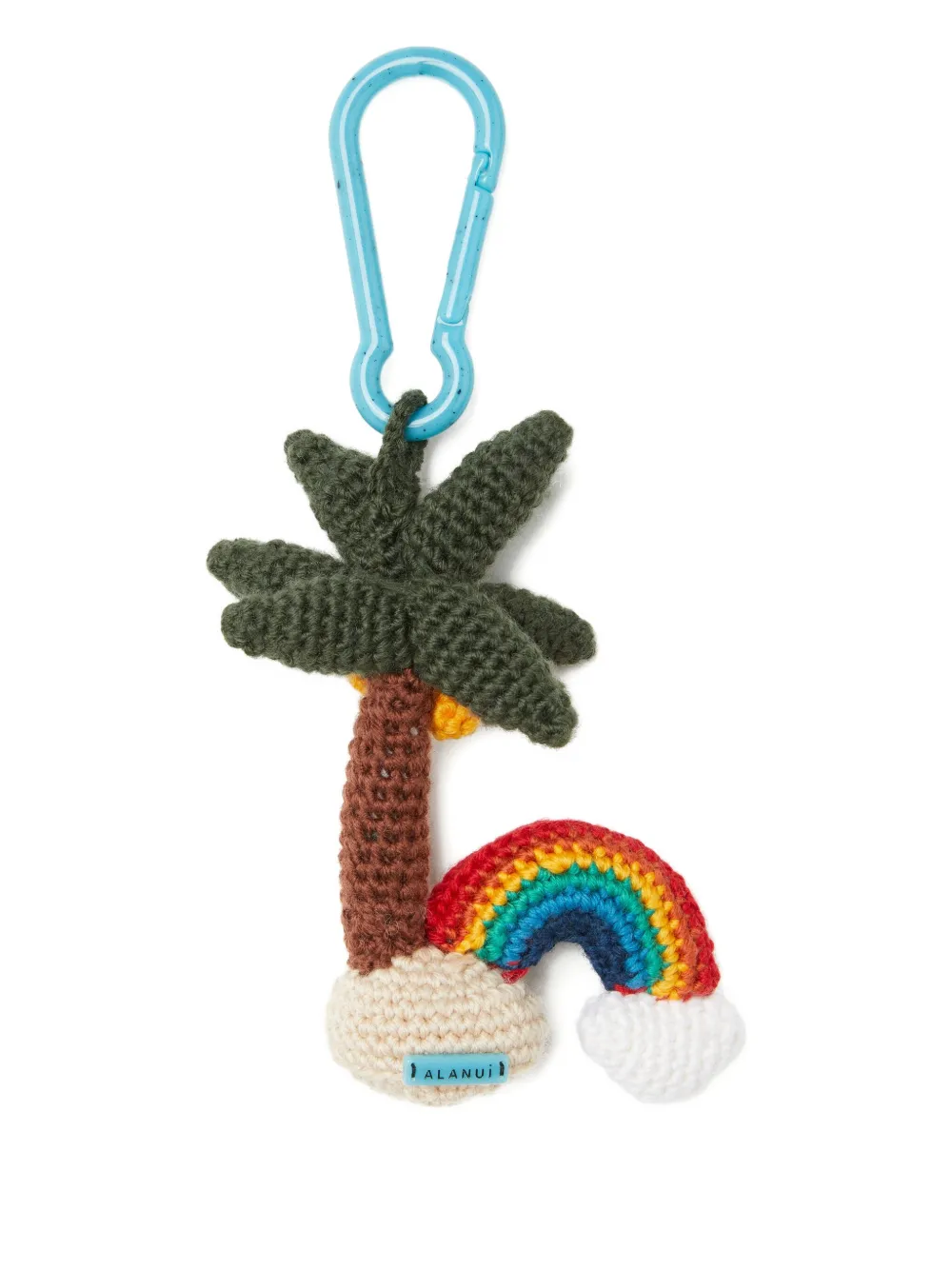 Alanui Regenboog sleutelhanger met palmboom Blauw