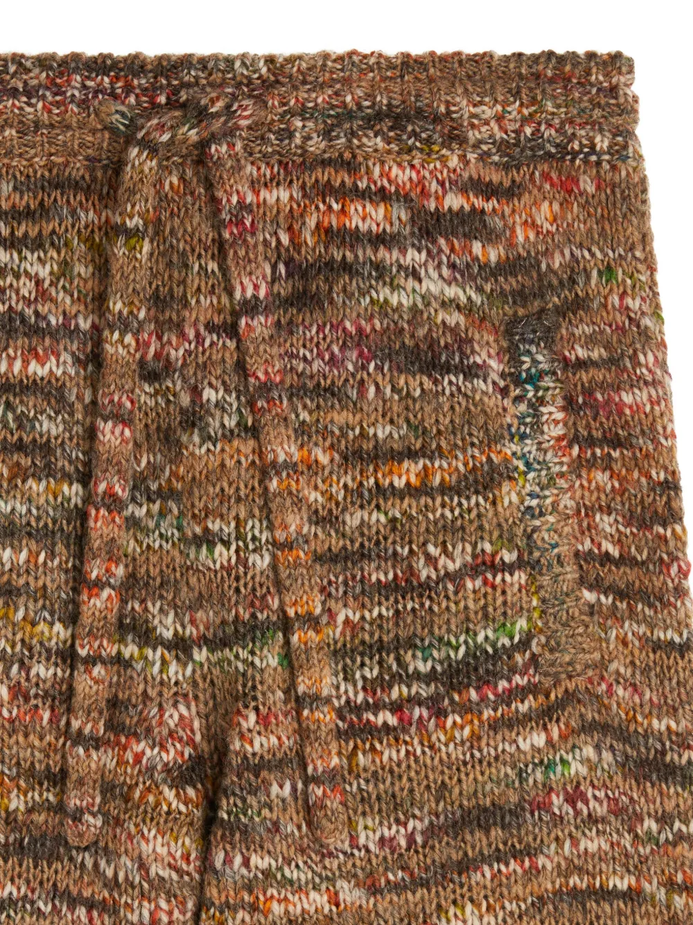 Alanui Multicolor Wool Blend Grunge Beat Bermuda Shorts In Brown