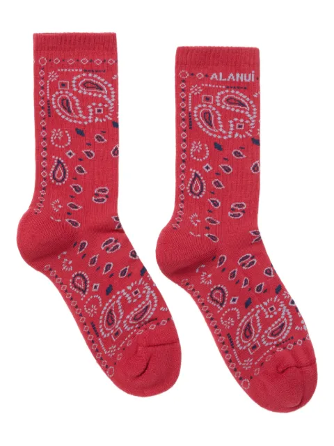 Alanui bandana-intarsia socks