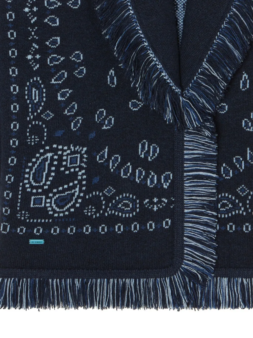 Alanui Jas met franje en paisley-jacquard Blauw