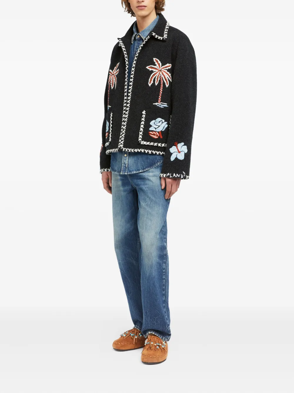 Alanui Jack met geborduurde ketting afwerking Zwart