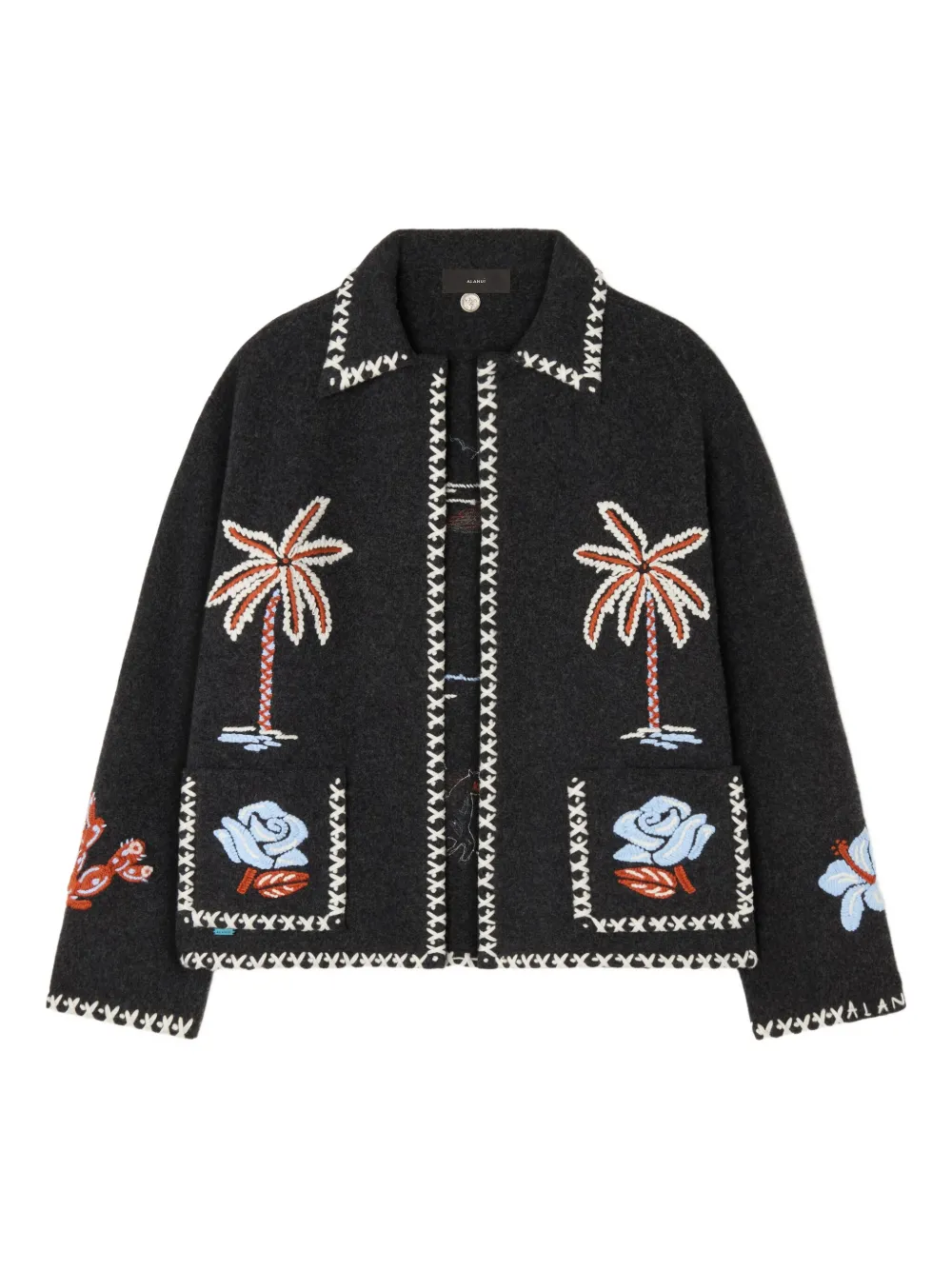 Alanui embroidered chain-trimmed jacket | Black | Image 1