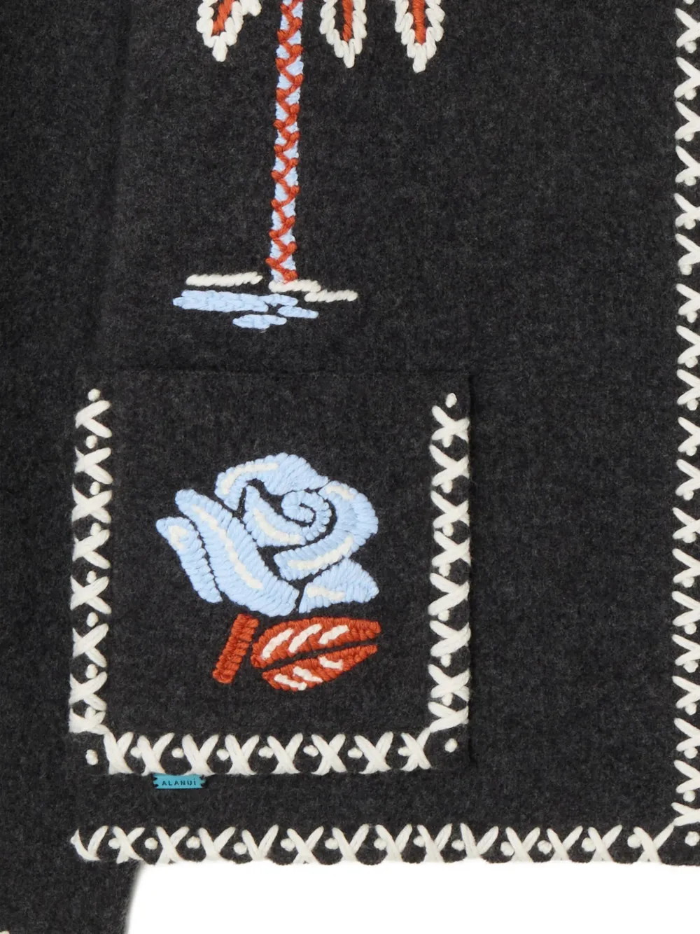 Alanui Jack met geborduurde ketting afwerking Zwart