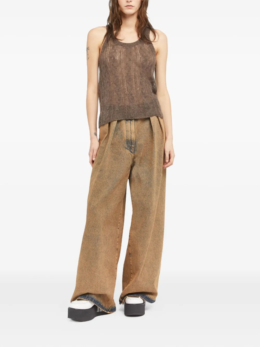 Alanui Desert Drift cable-knit tank top | Vests & Tank Tops | Image 2