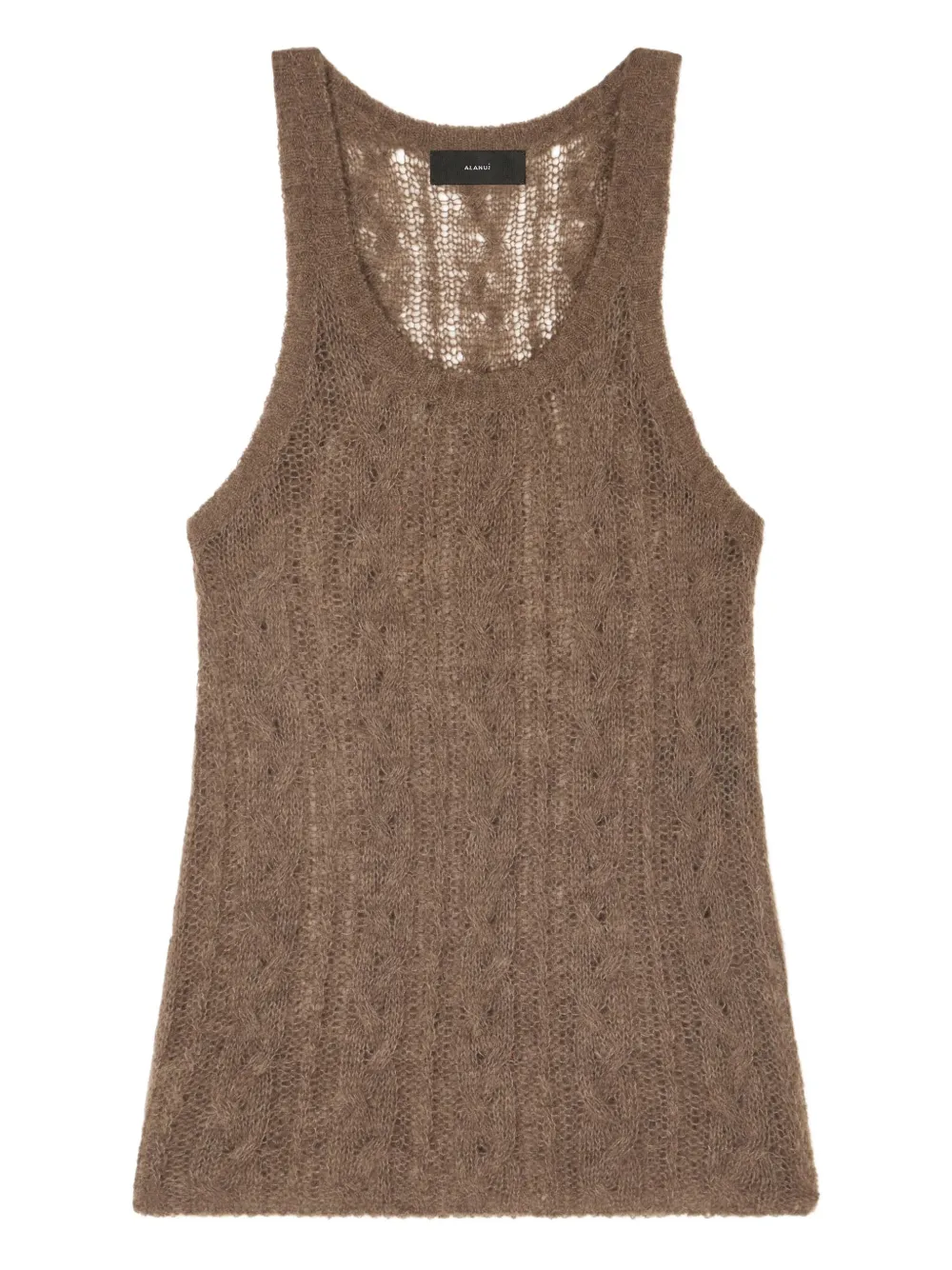 Alanui Desert Drift cable-knit tank top | Brown | Image 1