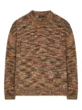 Alanui Grunge Beat speckled crew-neck sweater - Brown