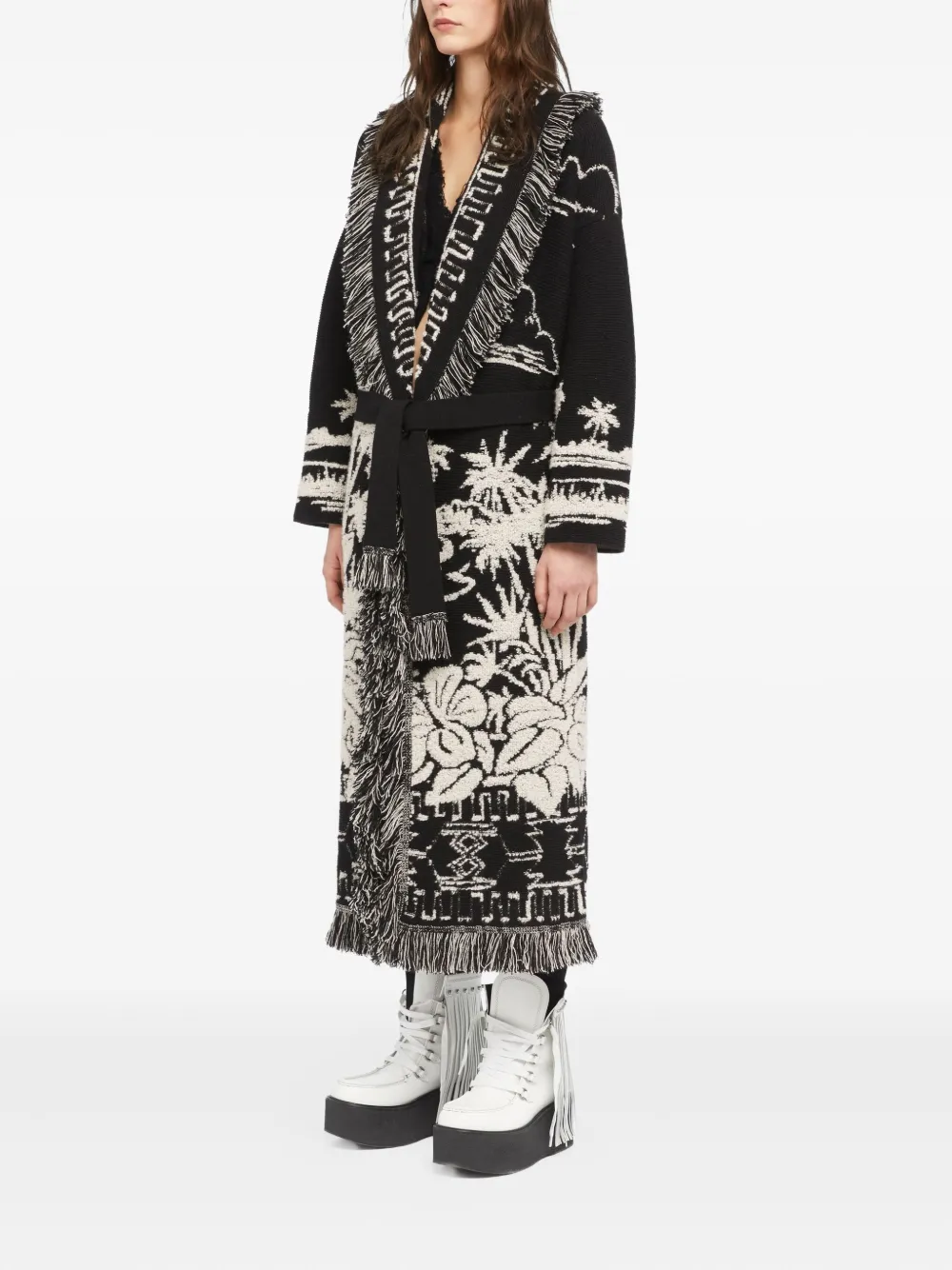 Alanui Palm Grove Tales Coat In Black