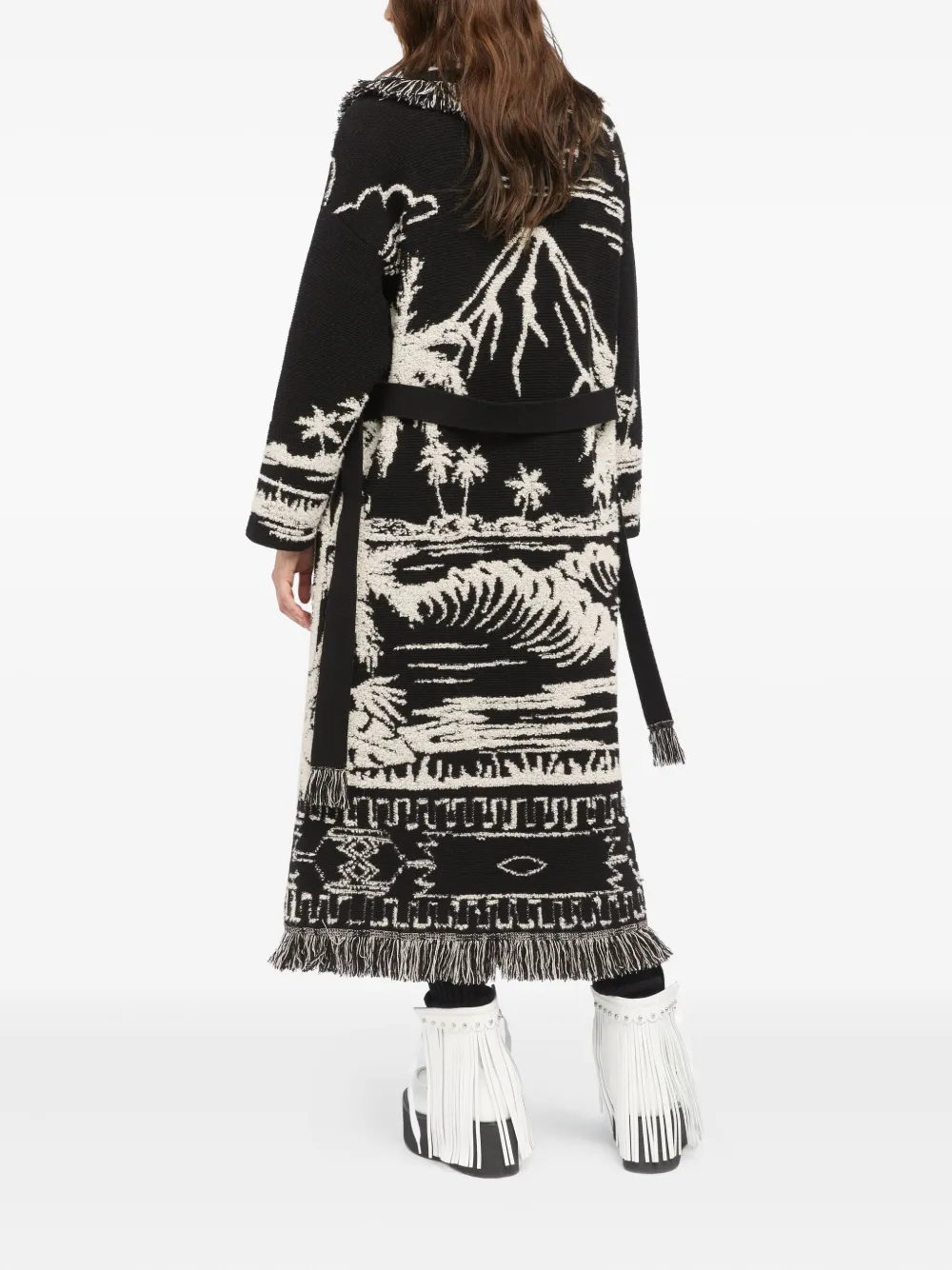 Alanui Palm Grove Tales Coat In Black